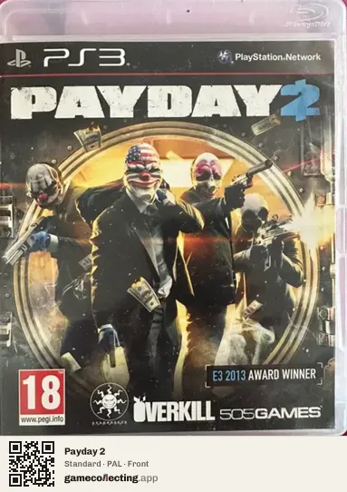 Payday 2 PlayStation 3, PAL box front