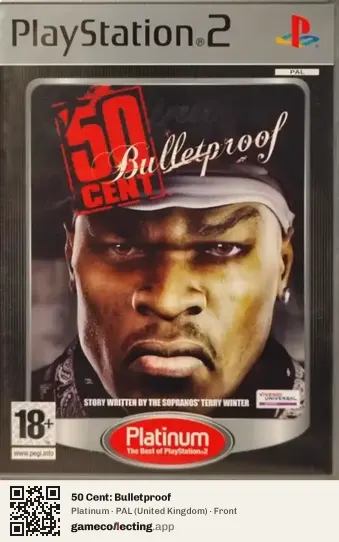 50 Cent: Bulletproof PlayStation 2, United Kingdom box front