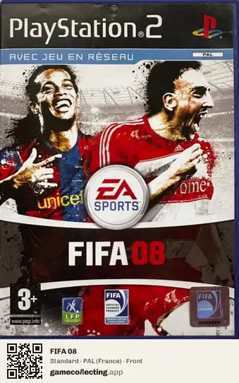 FIFA 08 PlayStation 2, France box front