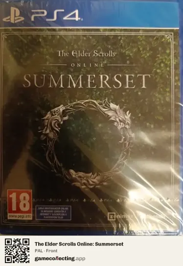 The Elder Scrolls Online: Summerset PlayStation 4, PAL box front