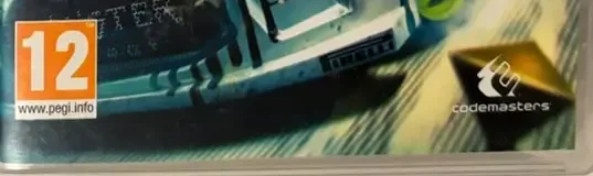 Dirt 3, the PEGI square on its front