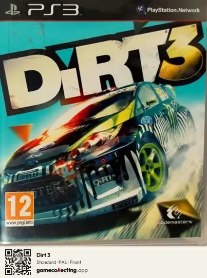Dirt 3 PlayStation 3, PAL box front