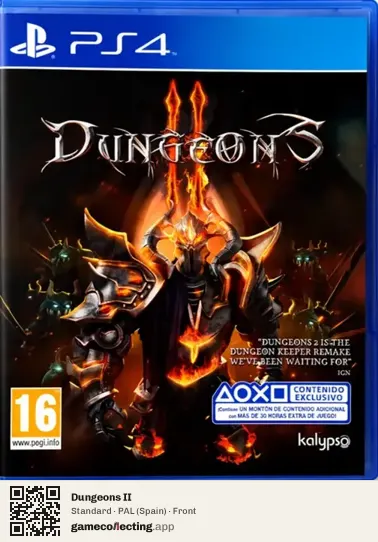 Dungeons II PlayStation 4, Spain box front
