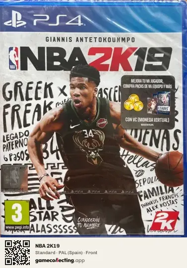 NBA 2K19 PlayStation 4, Spain box front