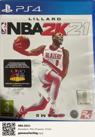 NBA 2K21 PlayStation 4, France box front