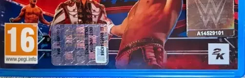 WWE 2K24, the PEGI square on its front
