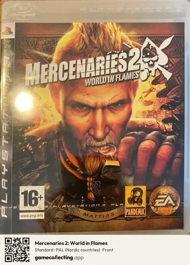 Mercenaries 2: World in Flames PlayStation 3, Nordic countries box front