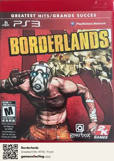 Borderlands PlayStation 3, NTSC box front
