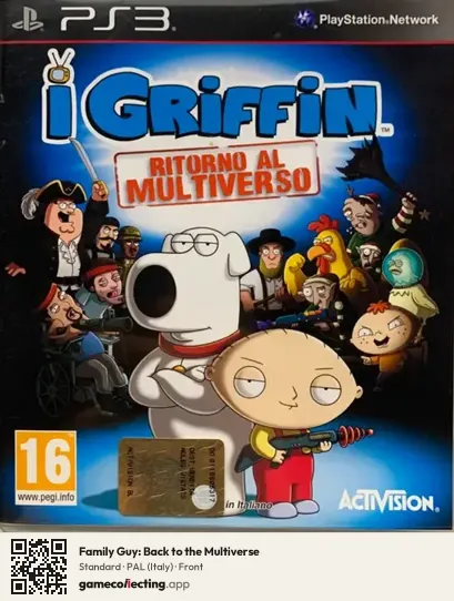 Family Guy: Back to the Multiverse PlayStation 3, Italy box front