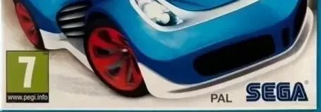 Sonic & All-Stars Racing Transformed, the PEGI square on its front