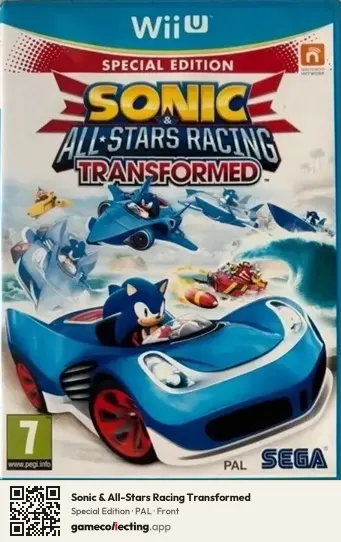 Sonic & All-Stars Racing Transformed Nintendo Wii U, PAL box front