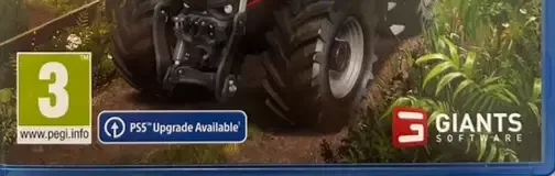 Farming Simulator 22, the PEGI square on its front