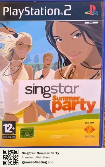 SingStar: Summer Party PlayStation 2, PAL box front