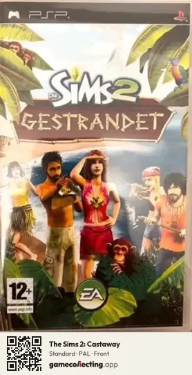 The Sims 2: Castaway PlayStation Portable, PAL box front