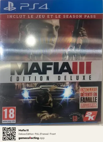 Mafia III PlayStation 4, France box front
