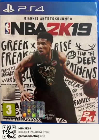 NBA 2K19 PlayStation 4, Italy box front