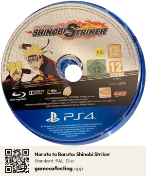 Naruto to Boruto: Shinobi Striker PlayStation 4, PAL disc