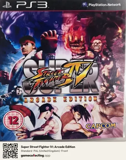 Super Street Fighter IV: Arcade Edition PlayStation 3, United Kingdom box front