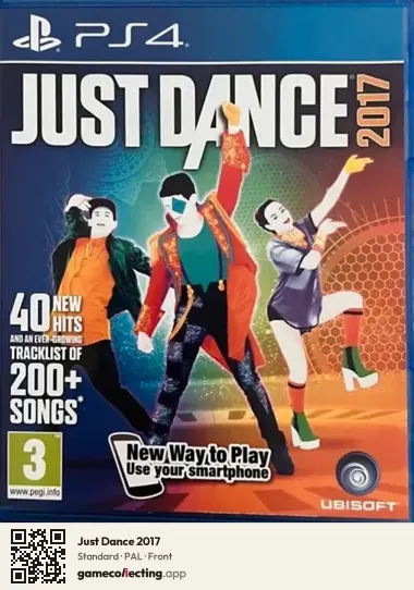Just Dance 2017 PlayStation 4, PAL box front