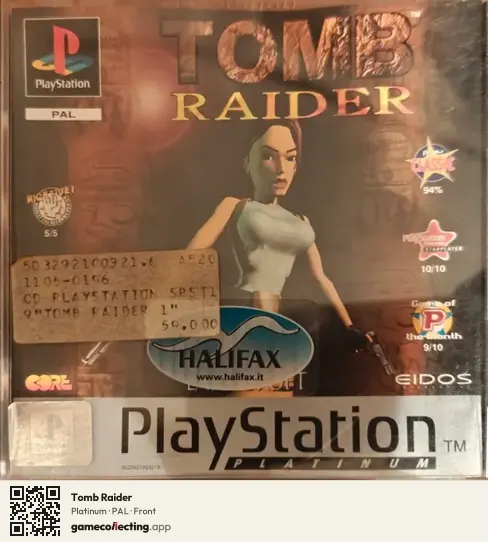 Tomb Raider PlayStation, PAL box front