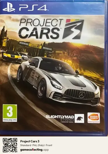 Project Cars 3 PlayStation 4, Italy box front