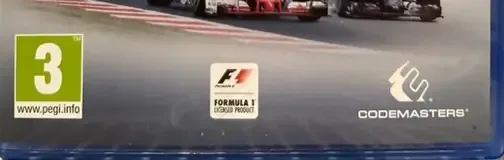 F1 2016, the PEGI square on its front