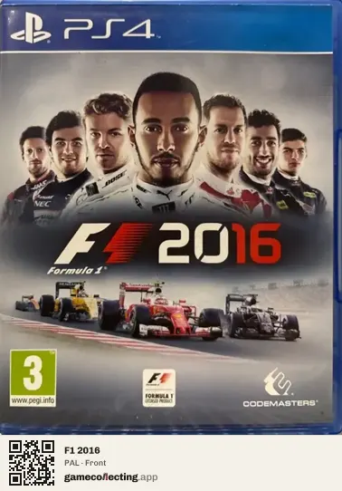 F1 2016 PlayStation 4, PAL box front