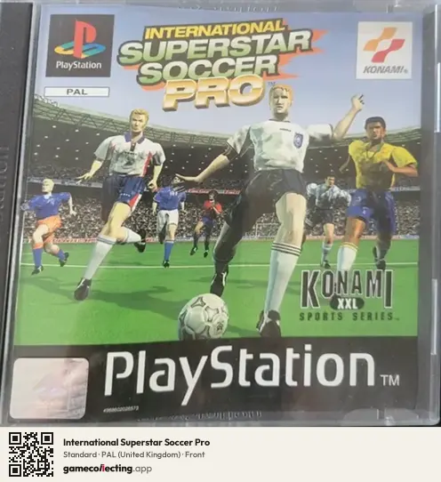 International Superstar Soccer Pro PlayStation, United Kingdom box front