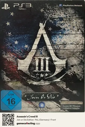Assassin's Creed III PlayStation 3, Germany box front