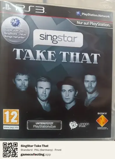 SingStar Take That PlayStation 3, Germany box front