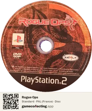 Rogue Ops PlayStation 2, PAL disc
