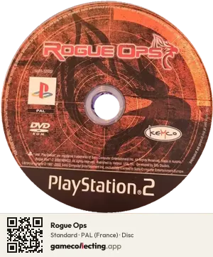 Rogue Ops PlayStation 2, PAL disc