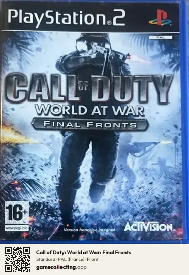Call of Duty: World at War: Final Fronts PlayStation 2, France box front