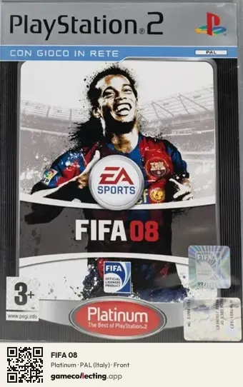 FIFA 08 PlayStation 2, Italy box front