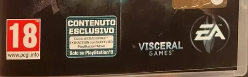 Dead Space 2, the PEGI square on its front