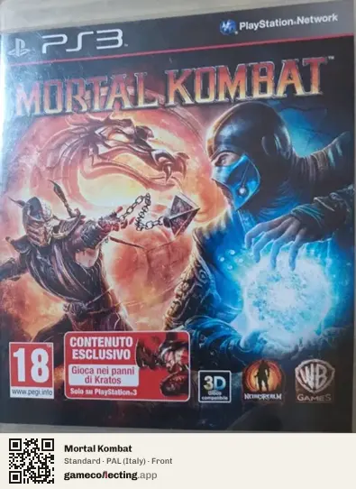 Mortal Kombat PlayStation 3, Italy box front