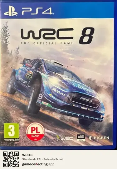 WRC 8 PlayStation 4, Poland box front