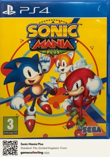 Sonic Mania Plus PlayStation 4, United Kingdom box front