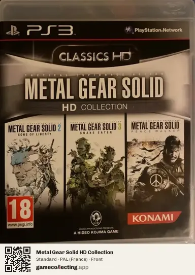 Metal Gear Solid HD Collection PlayStation 3, France box front