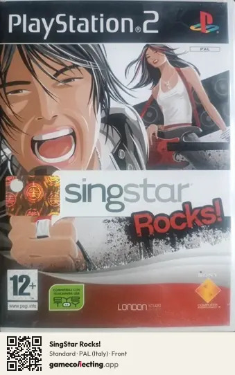 SingStar Rocks! PlayStation 2, Italy box front
