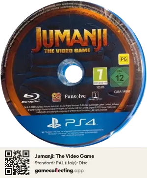 Jumanji: The Video Game PlayStation 4, PAL disc