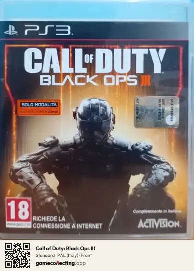 Call of Duty: Black Ops III PlayStation 3, Italy box front