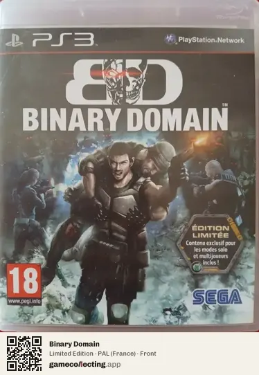 Binary Domain PlayStation 3, France box front