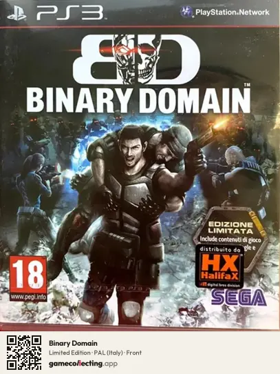 Binary Domain PlayStation 3, Italy box front