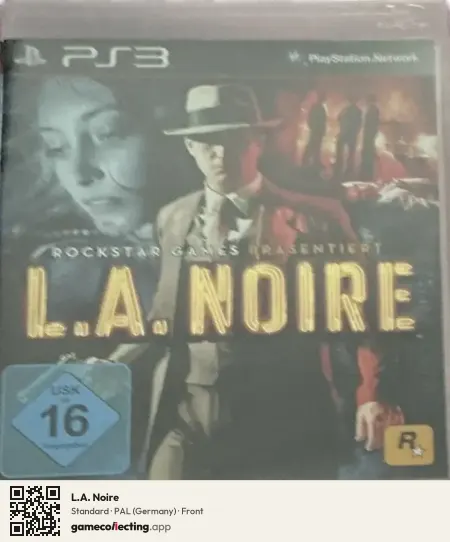 L.A. Noire PlayStation 3, Germany box front