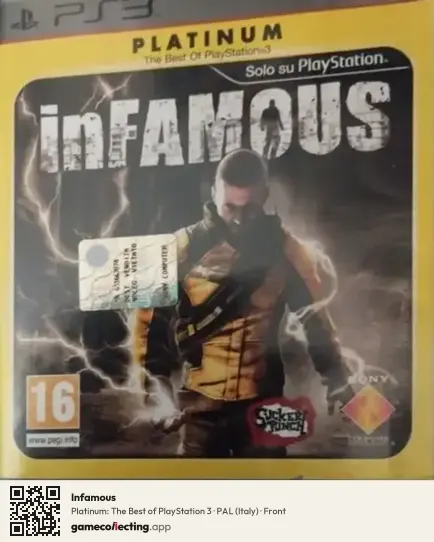 Infamous PlayStation 3, Italy box front