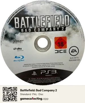 Battlefield: Bad Company 2 PlayStation 3, PAL disc