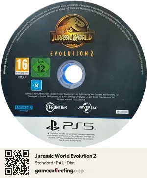 Jurassic World Evolution 2 PlayStation 5, PAL disc