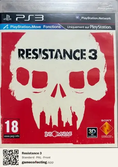 Resistance 3 PlayStation 3, PAL box front