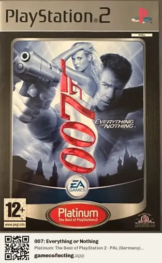 007: Everything or Nothing PlayStation 2, Germany box front